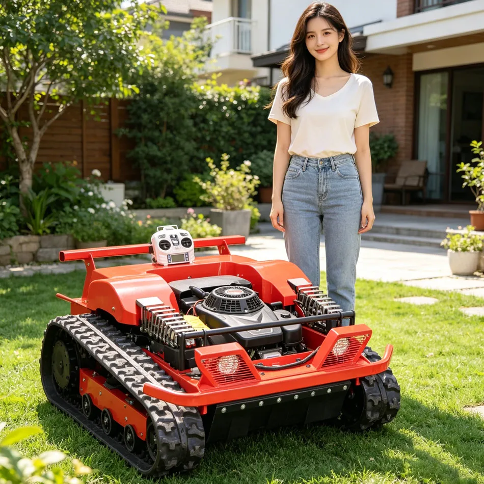 

Customized remote-controlled lawnmowers for farms, orchards, parks, and tracked lawn mowers with remote control