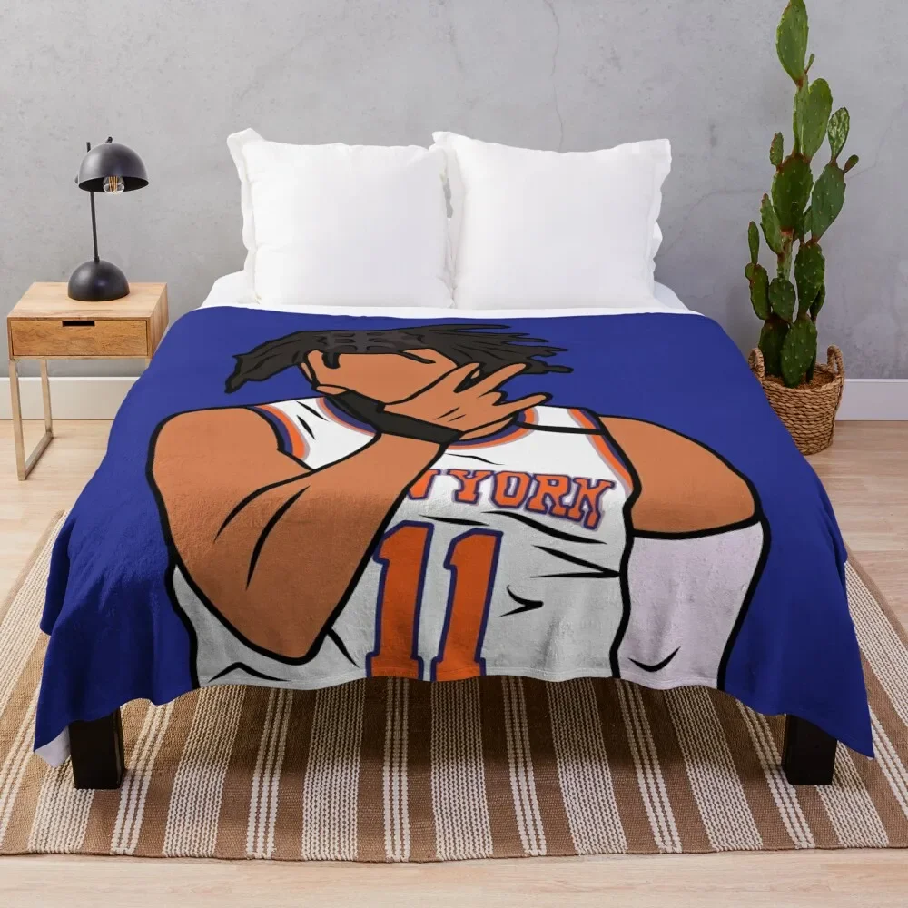 

Jalen Brunson 3 Point Celebration Throw Blanket Flannels Sofa Blankets