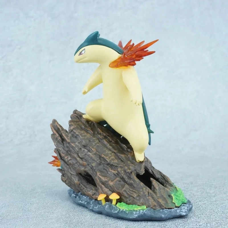 مجموعة تطور Typhlosion Series من سلسلة البيئة مع نموذج تنقية اللهب، تمثال قابل للجمع هدية للجماهير