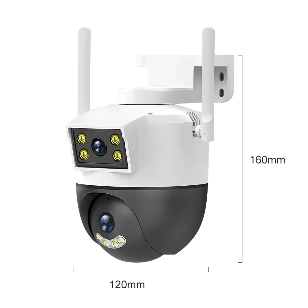 2MP Dual Lens WIFI IP Camera Color Night Vision Outdoor Surveillance Camara Wireless V380 Pro CCTV Security Protection