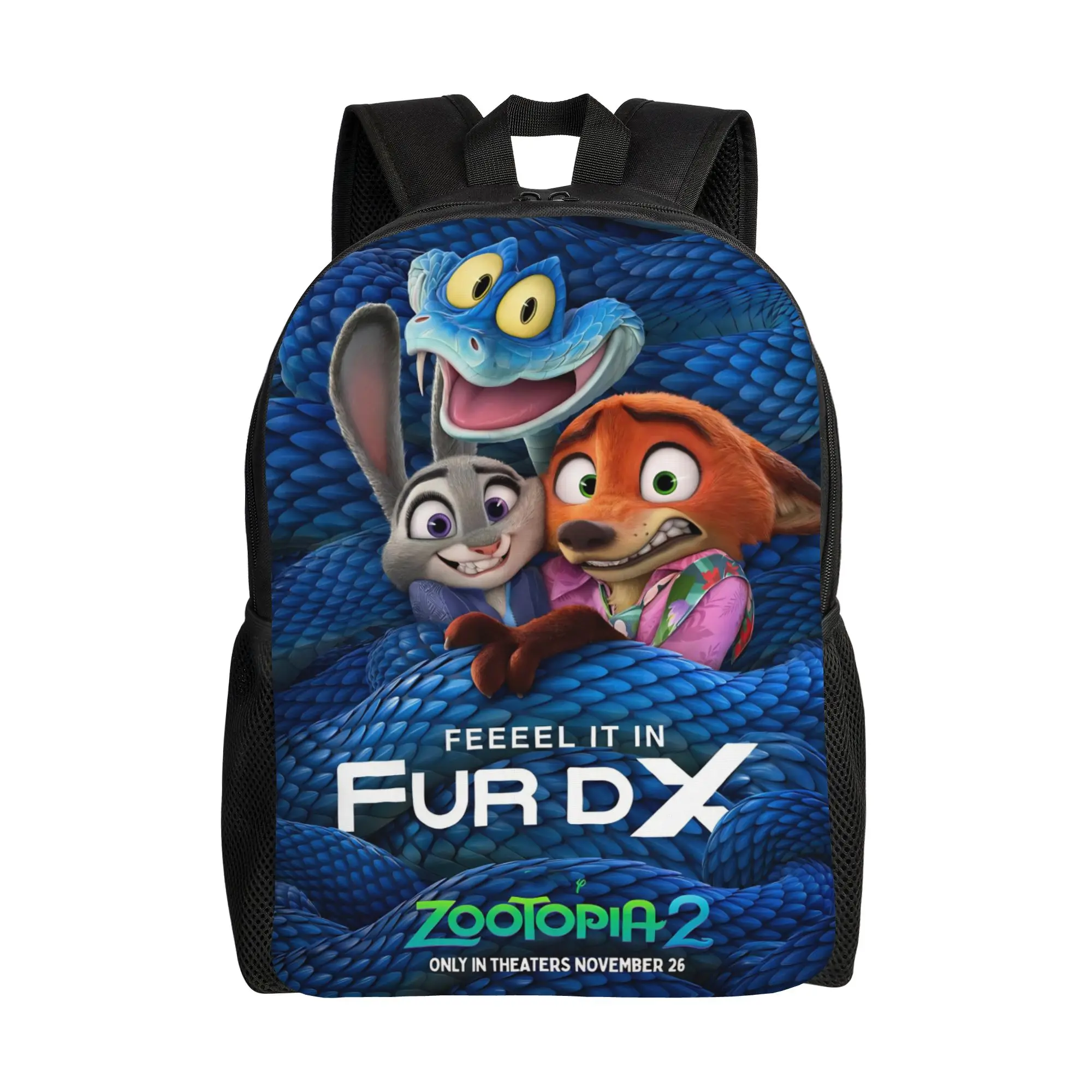 

Рюкзак Zootopia 2 Nick Wilde Judy Hopps, унисекс, полиэстер, для активного отдыха, мягкий, милый, школьный рюкзак, ранец