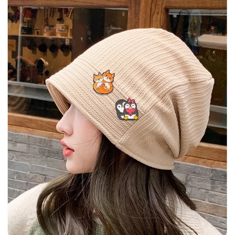 Cute Animal Couple Brooches Cartoon Penguin Cat Rabbit Badge Fox DIY Clothes Bags Shoes Hat Scarf Tshirt Jeans Pins Unisex