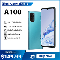 Blackview A100 Helio P70 Android 11 Smartphone 6GB+128GB 6.67\