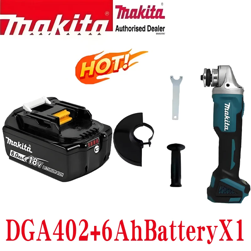 New Makita DGA404 18V Brushless Electric Angle Grinder 125mm Cordless Grinder Metal Wood Grinding Polishing Cutting Power Tool