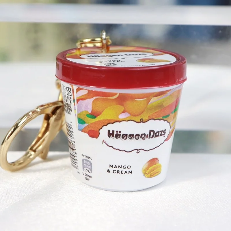 Häagen-Dazs Ice Cream 3D Simulation Keychain Resin Paper Cup Ice