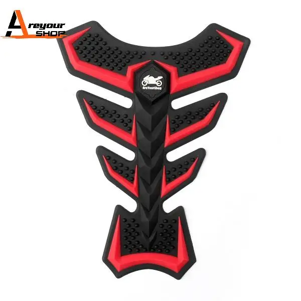 

Motorcycle Tank Pad Sticker Protector Motorbike Scratch Pad Black-Red