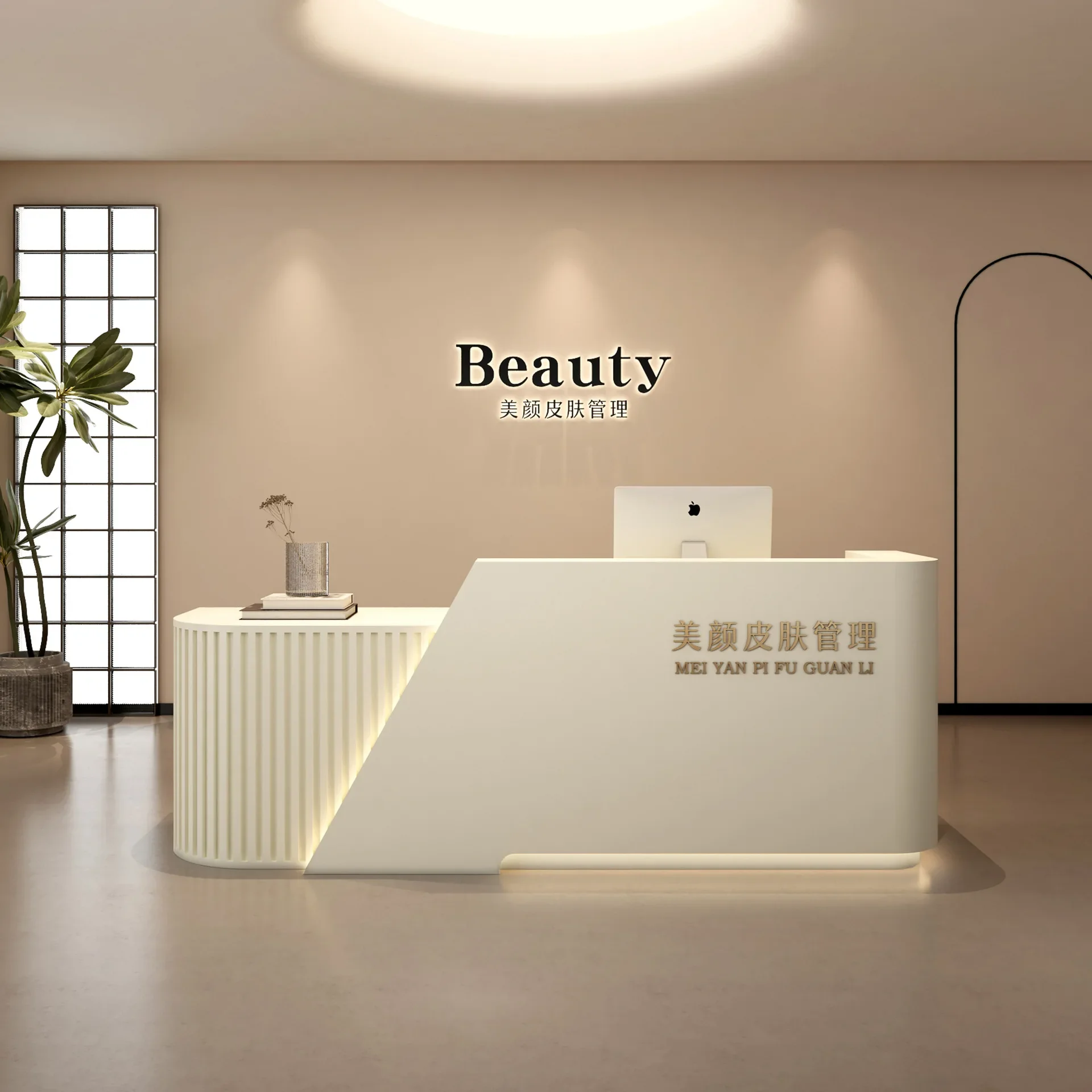 Kasse für Schönheitssalons, einfache Rezeption für moderne Unternehmen, Tanzstudio, medizinische Friseursalon-Kleidung, Banco-Empfang