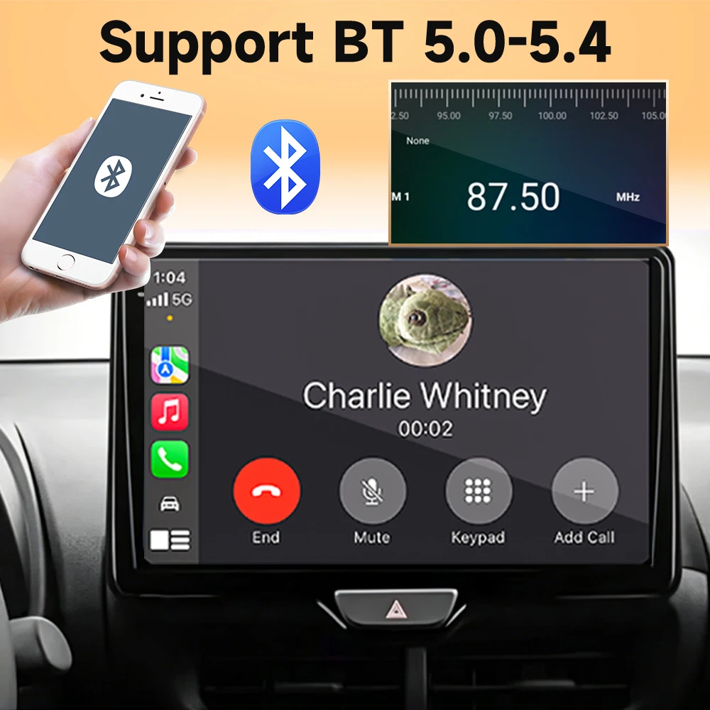 Android 16 Car Radio For Toyota Yaris Vios 2020-2022 Navigation GPS Auto Wireless CarPlay Lntelligent Multimedia Player Wifi