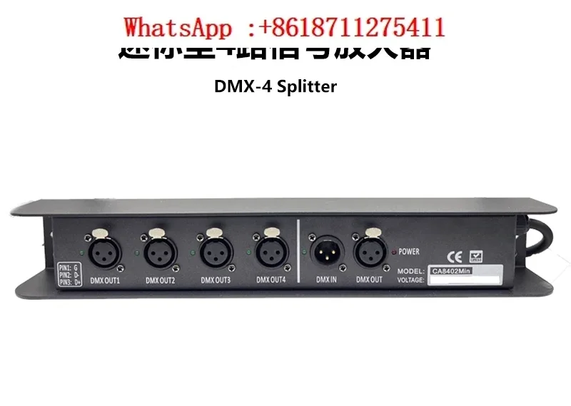 DMX512 signal amplifier mini hanging one in four out signal processor stage lighting signal distributor