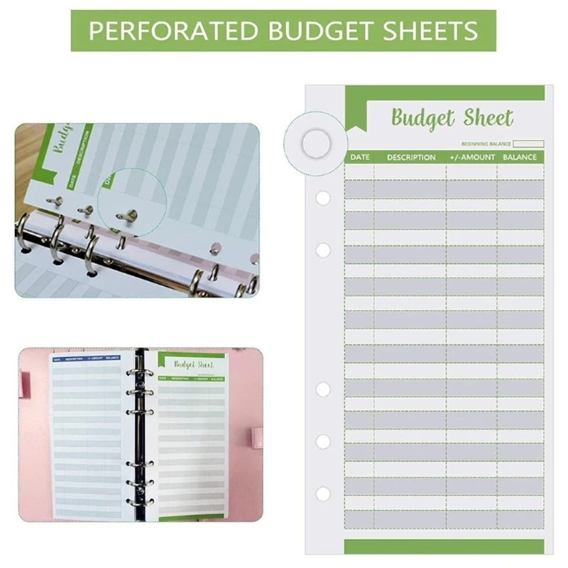 3.4x6.7in Budget Planner or To do List or Shopping List Home & Office 12 Sheets Cash Plan Consumption Card Paper