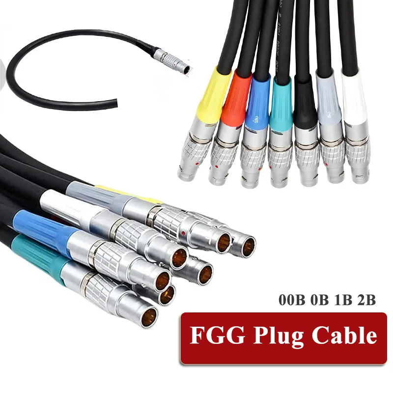 Compatible with LEMO Remo FGG 00B 0B 1B 2B 3B Connector Aviation Plug with Wire FGG Plug Power Signal Line FGG Connector Cable