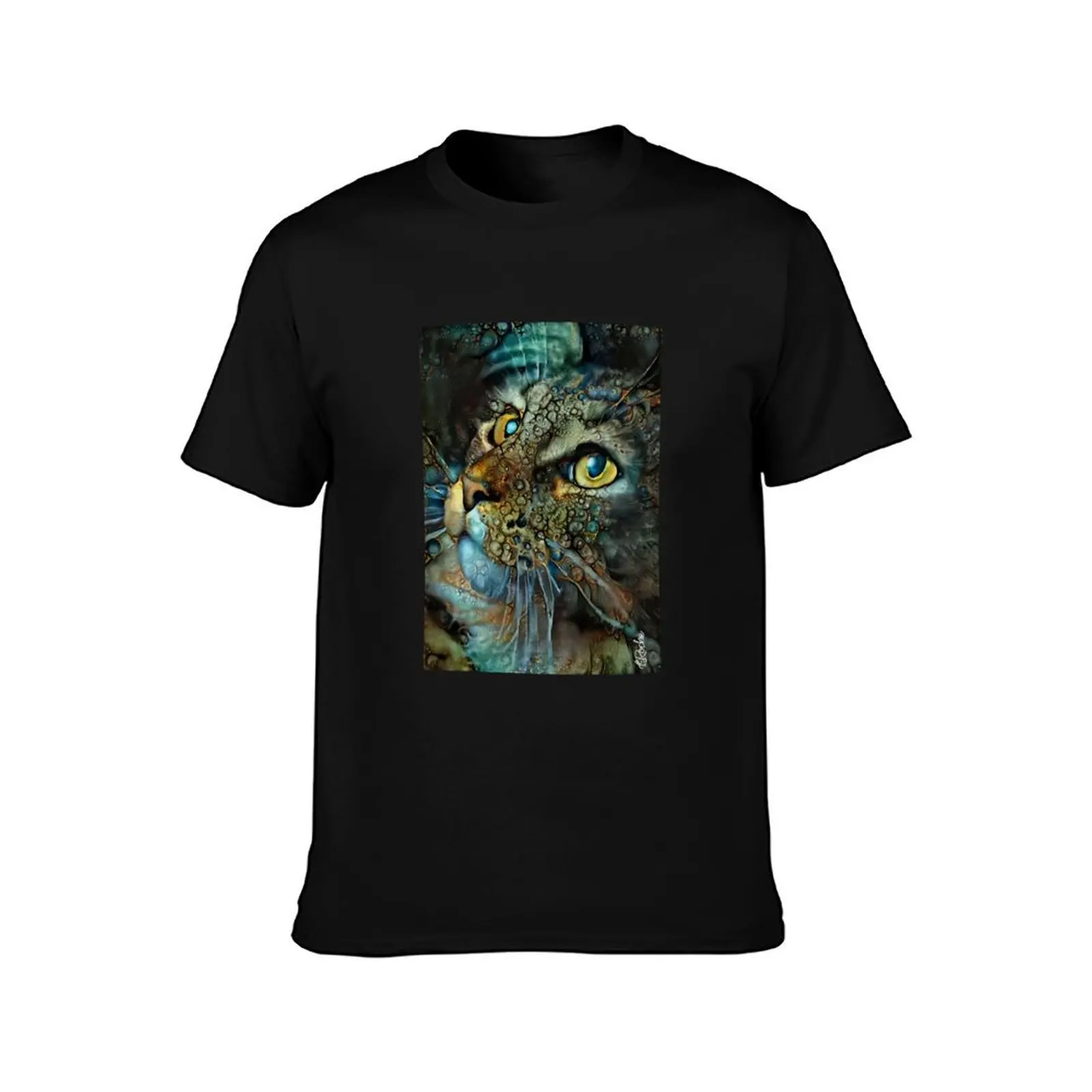 Renata - Cat, cat, kitten, chat, read roche paintings T-Shirt Casual All Match Tee Shirt for Men T-Shirt