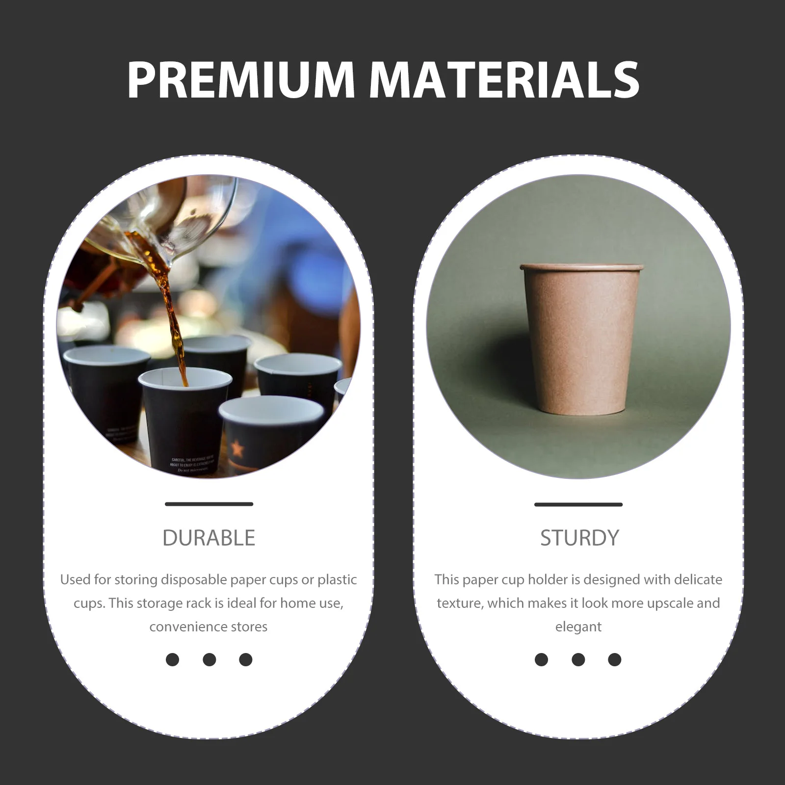 

2Pcs Paper Cup Storage Organizer Sturdy Holder for Coffee Bar Shop Disposable Cup Rack Tabletop Paper Holder Home Supplies