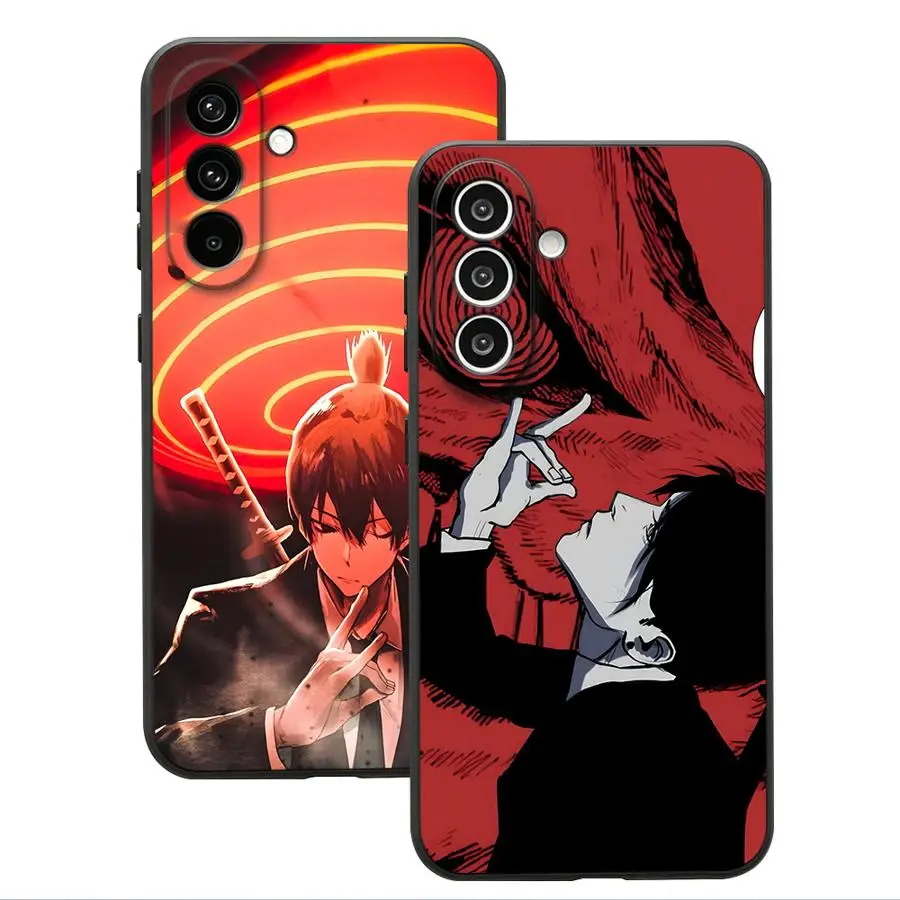 Anime C-Chainsaw Man Cover Phone Case for Samsung Galaxy A57 A37 A23 A55 A53 A17 A06 A52 A36 A73 A51 A18 A15 A25 A16 A50 A12 A41