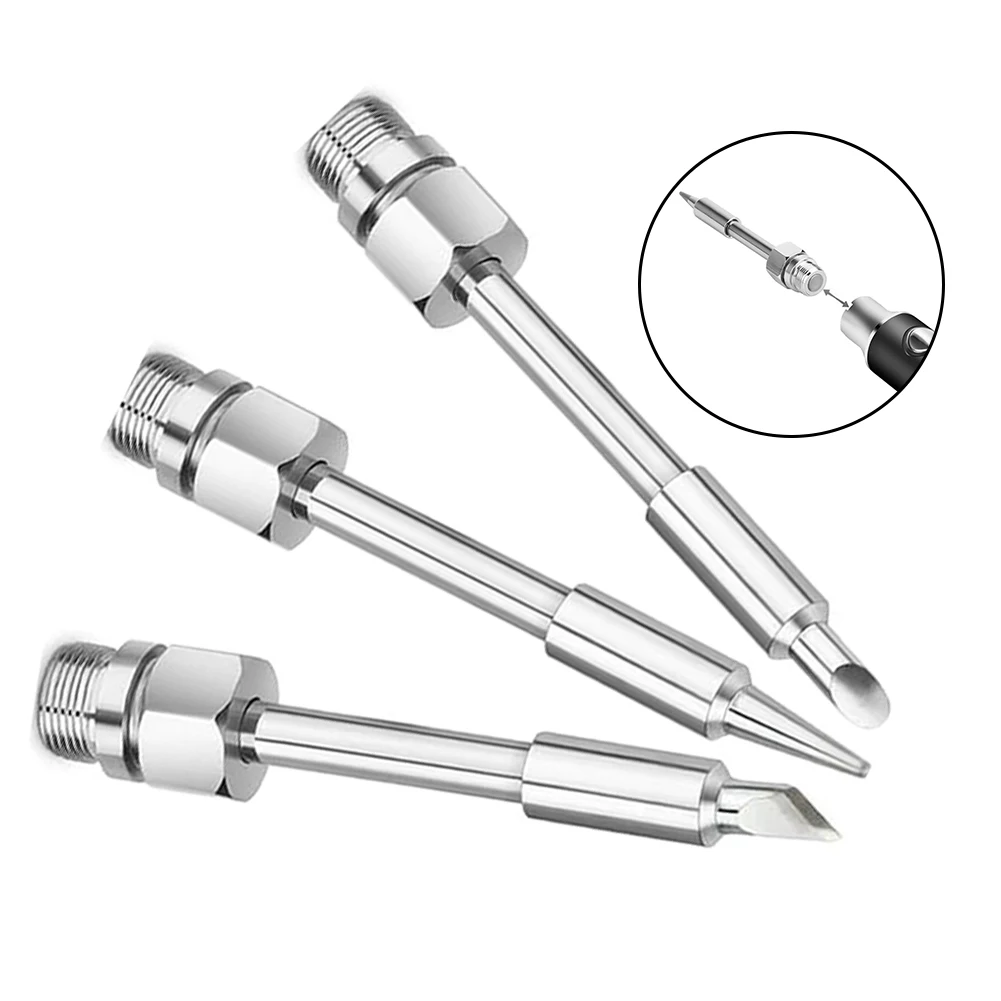 

3PCS 510 Interface Soldering Iron Head Pure Copper Soldering Iron Tip For 8-10W Battery Soldering Iron Soldering Supplies