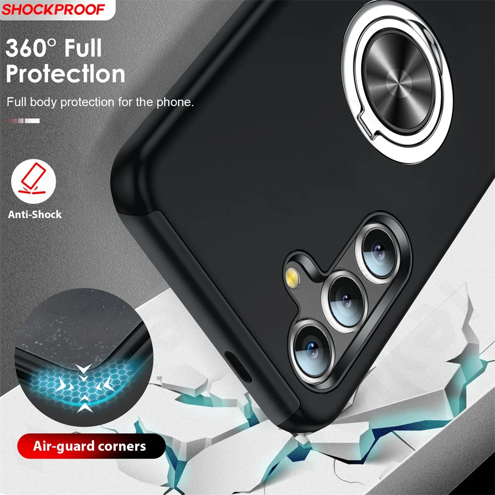 Hülle für Samsung Galaxy S26 S25 Ultra Plus A57 A37 A56 A36 A17 Armor Bumper Stoßfeste Metallring-Hartschalen-PC-Silikonhülle – Detail 6
