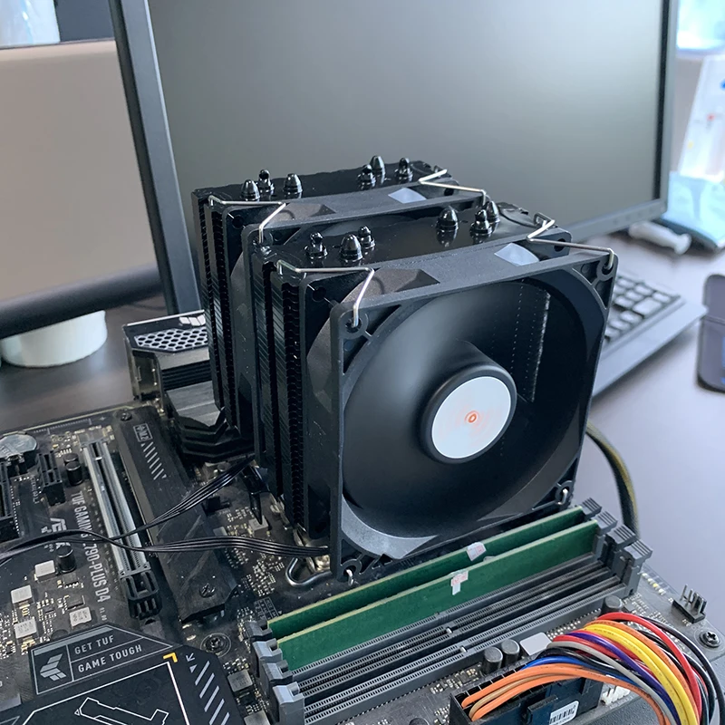 6 Tubo di Calore CPU Raffreddato ad Aria Dispositivo di Raffreddamento 4PIN PWM TDP 170W PC Processore Radiatore per Intel LGA 1700 1200 115X 2011 X99 X79 AMD AM4 AM5