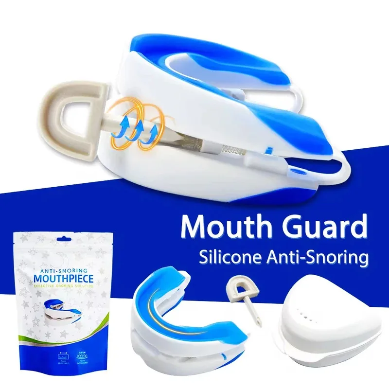 Anti-Snoring Mouthpiece Silicone Mouth Guard Anti-Snoring Bruxism Sleep Aid Apnea Teeth Guard Snoring Device