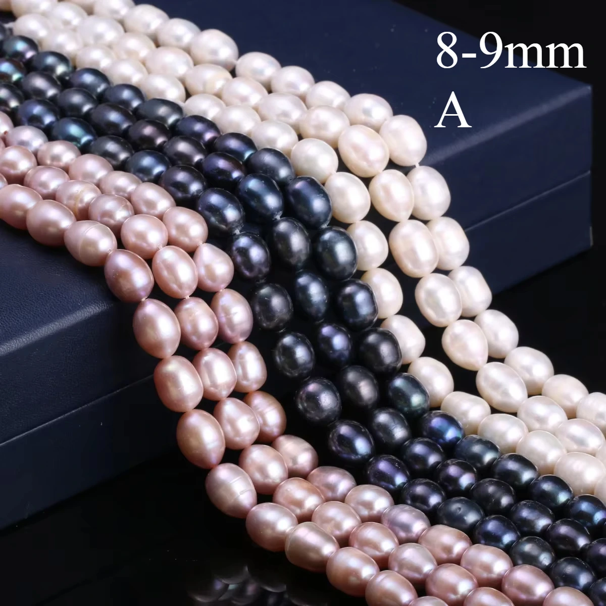 

8-9mm A Natural Freshwater Pearl Rice Shape Isolated Loose Bead for Jewelry Making DIY Personality Bracelet Necklace Accessories