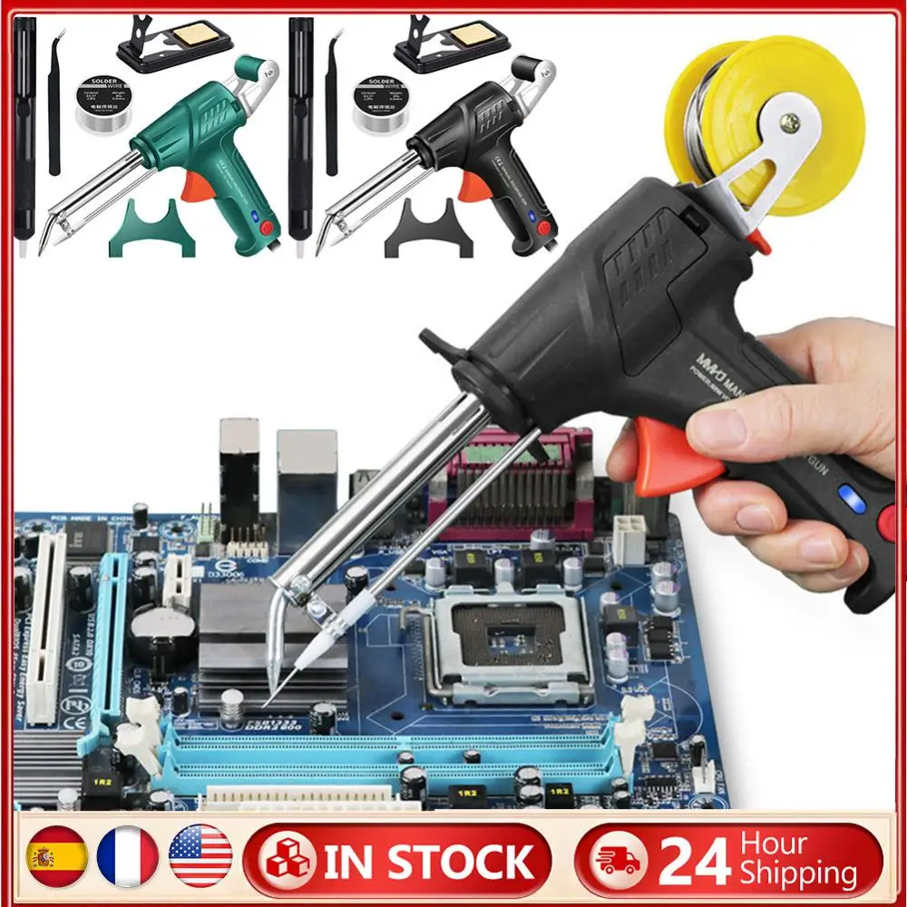 

Multi-Function Soldering Iron Solder Wire Desoldering Pump Tweezers Internal Heat Soldering Gun for Electronics Welding Repair