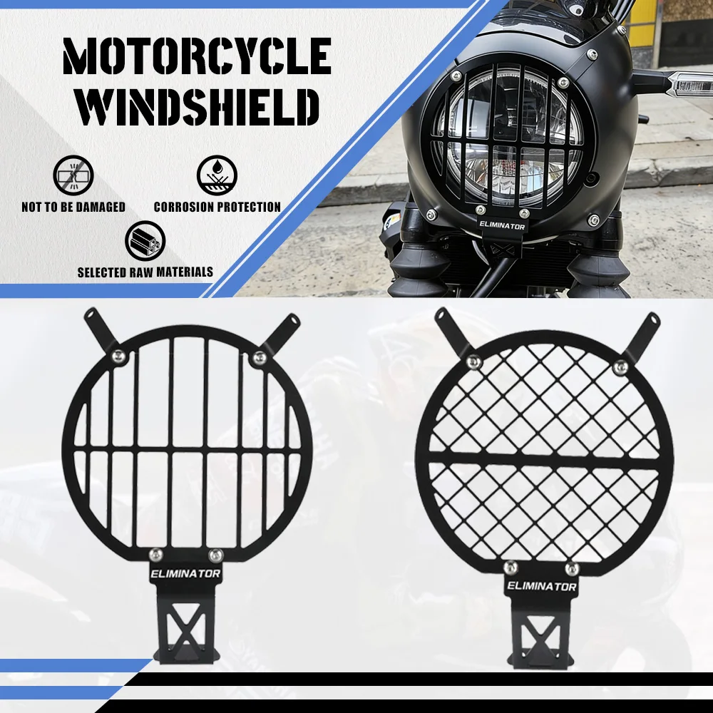 

Motorcycle Accessories For Kawasaki Eliminator 500 SE 2024 2025 2026 Headlight Protector Guard Cover Headlamp Protection Grill