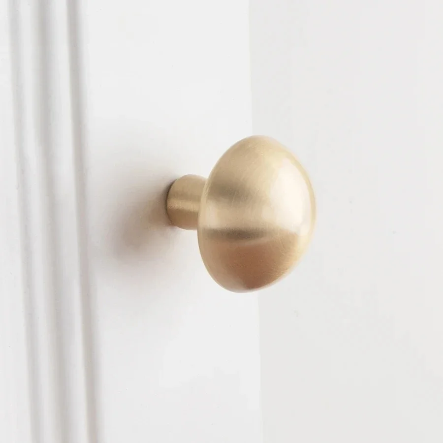 

YM Creative personality solid brass mushroom head gold furniture handle kitchen dresser cabinet drawer bright chrome handles