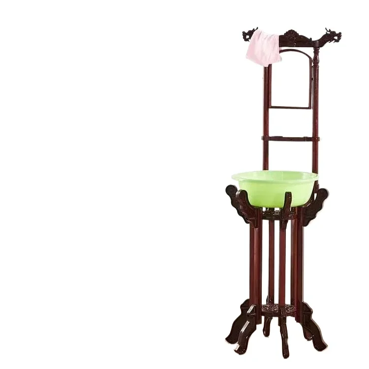 

Solid wood storage washbasin rack, bathroom floor-to-ceiling simple towel rack, washbasin, construction site wood face rack