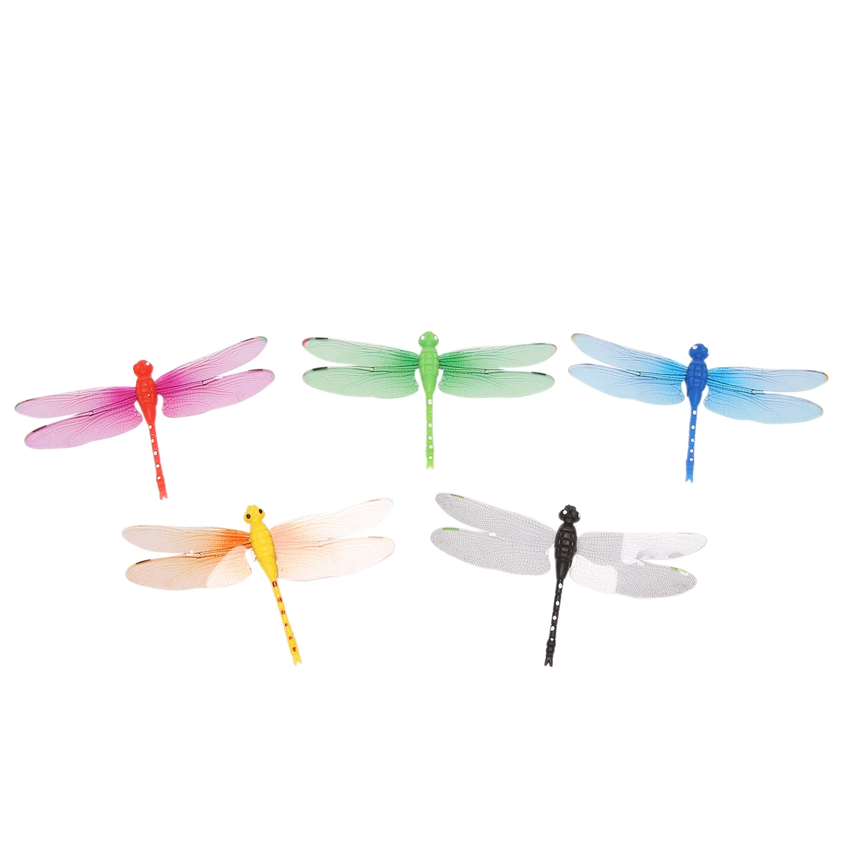 5Pcs 8cm 3D Artificial Dragonflies Fridge Magnet for Home Christmas Wedding Decoration Colors Randomly Send