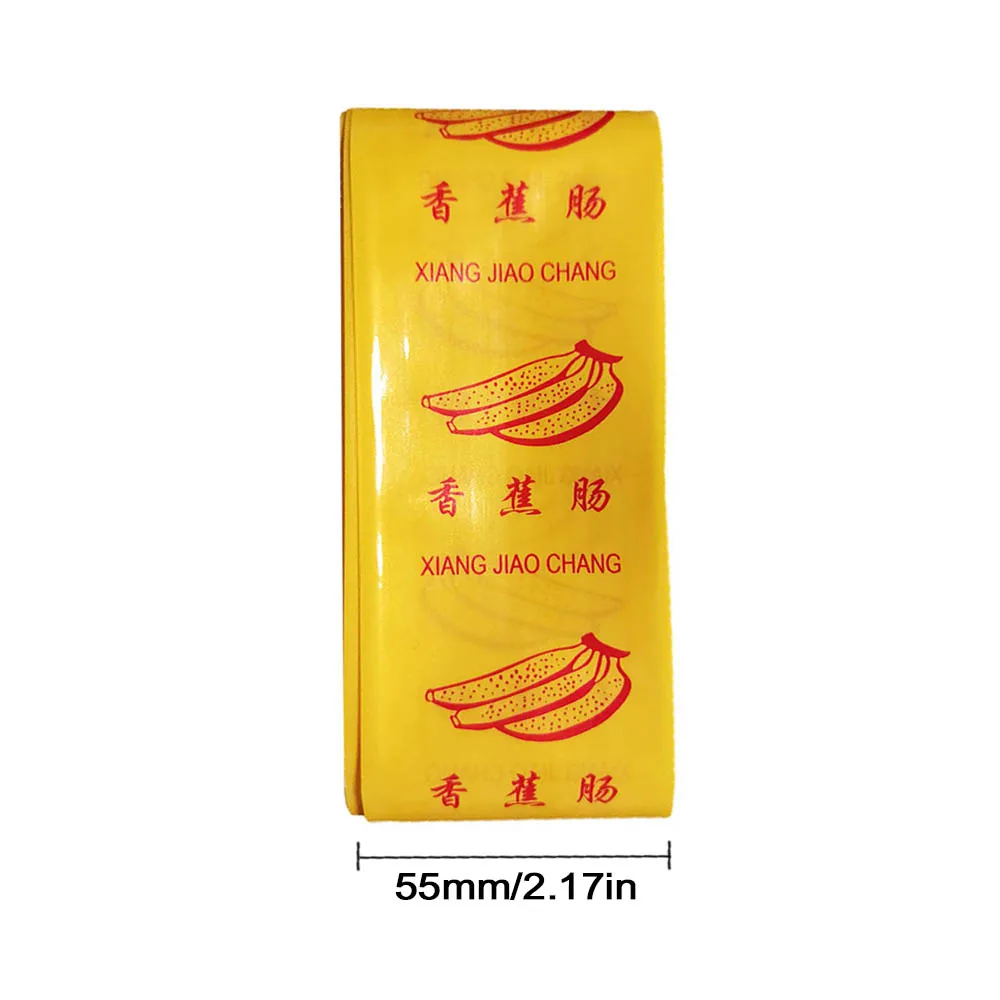 1-5 Meter Width 55mm Banana Plastic Sausage Shell Casings Meat Packing Tools Casing For Sausages BBQ Burger Maker Filling Tools