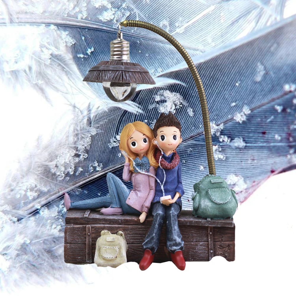 

Creative Resin Earphones Couple Decor Living Room Bedroom Study Ornament Gift For Valentine'S Christmas Party