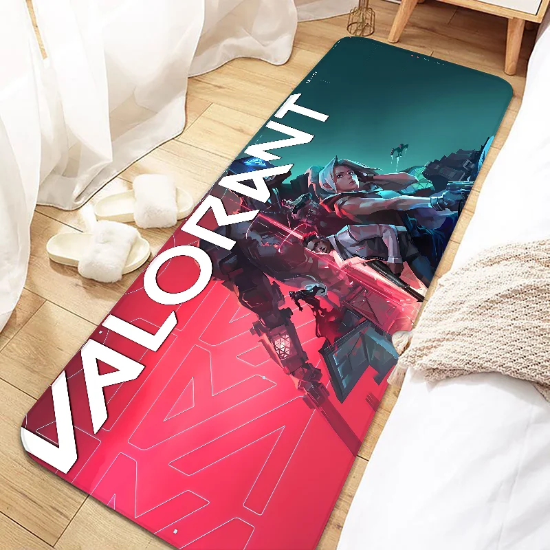 Adventurous Game V-Valorants Door Mat Entrance Non-slip Washable Kitchen Carpet Living Room Hallway Rugs Bathroom Door Mats