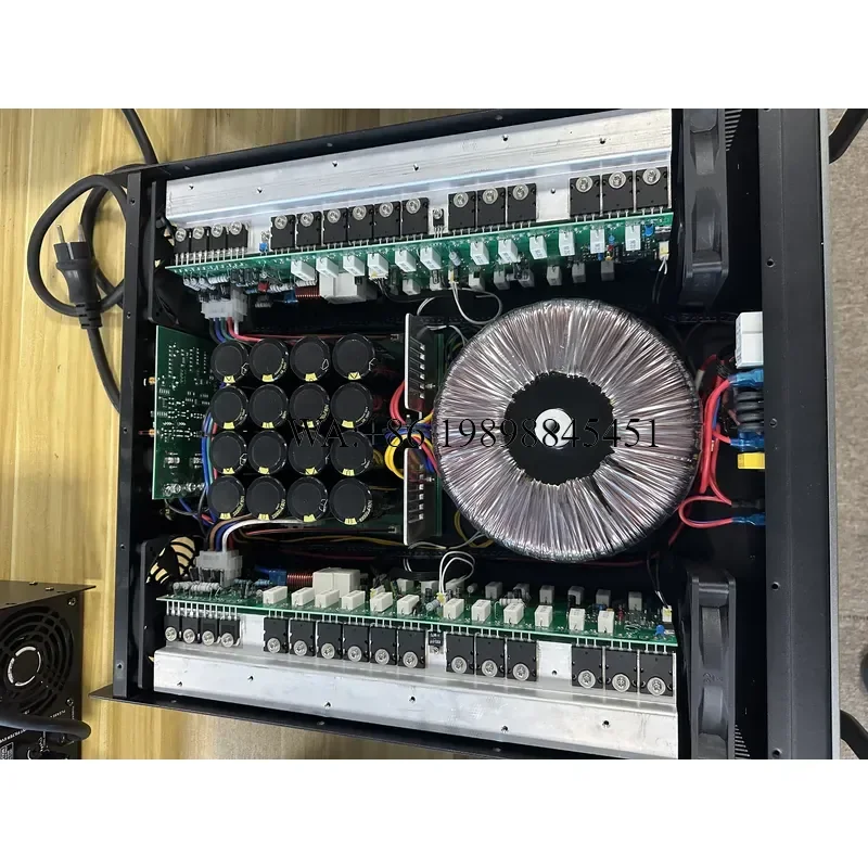 WMWMNU Class H Professional Power Amplifier 2 Channel 2x1300W Stereo Audio Amplifier Suitable for Subwoofer Outdoor