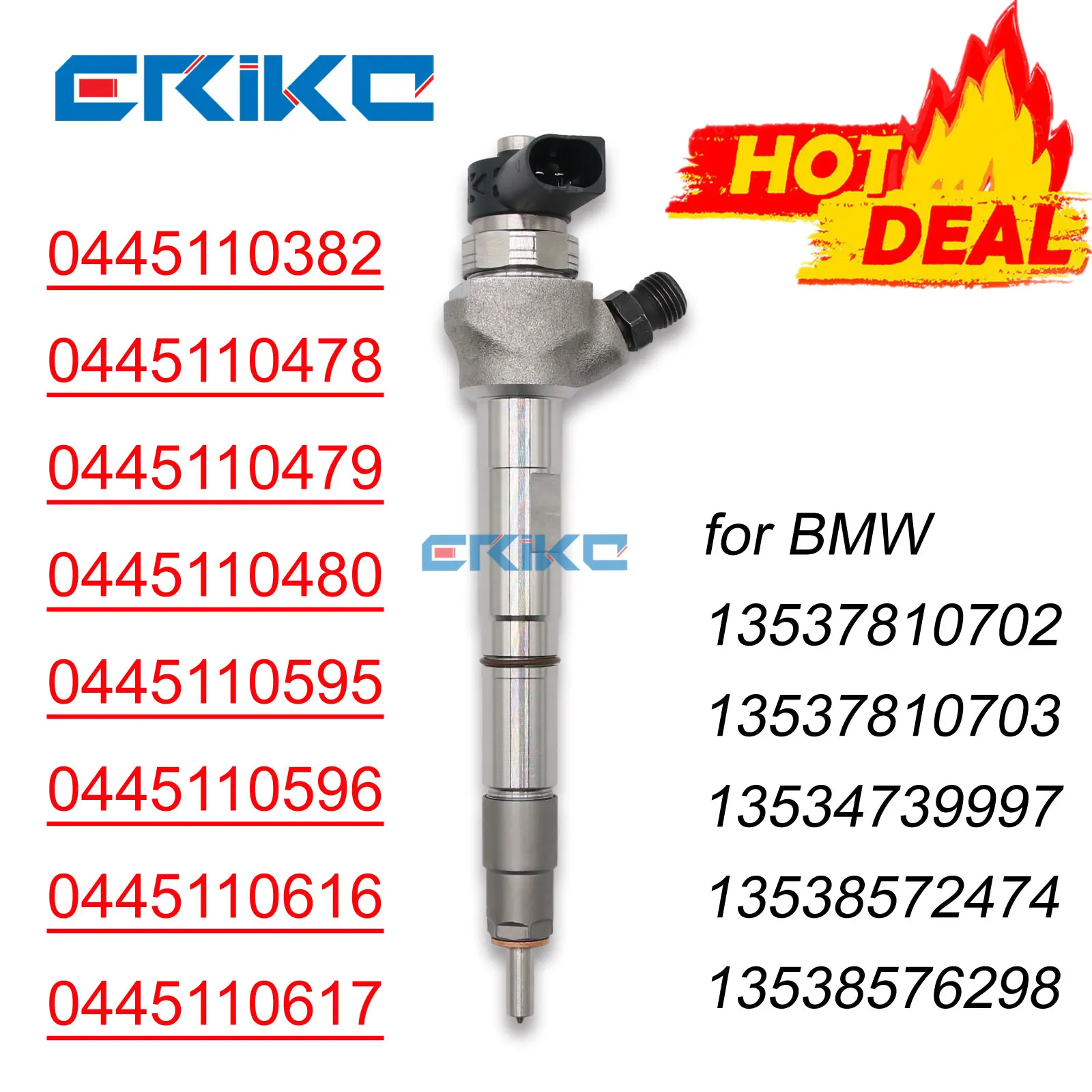 

0445110382 Fuel Injection Nozzle 0445110478 for BMW X1 X3 1 3 5 7 Series 2.0D 3.0D Diesel Injector 168-258BHP N47 N57