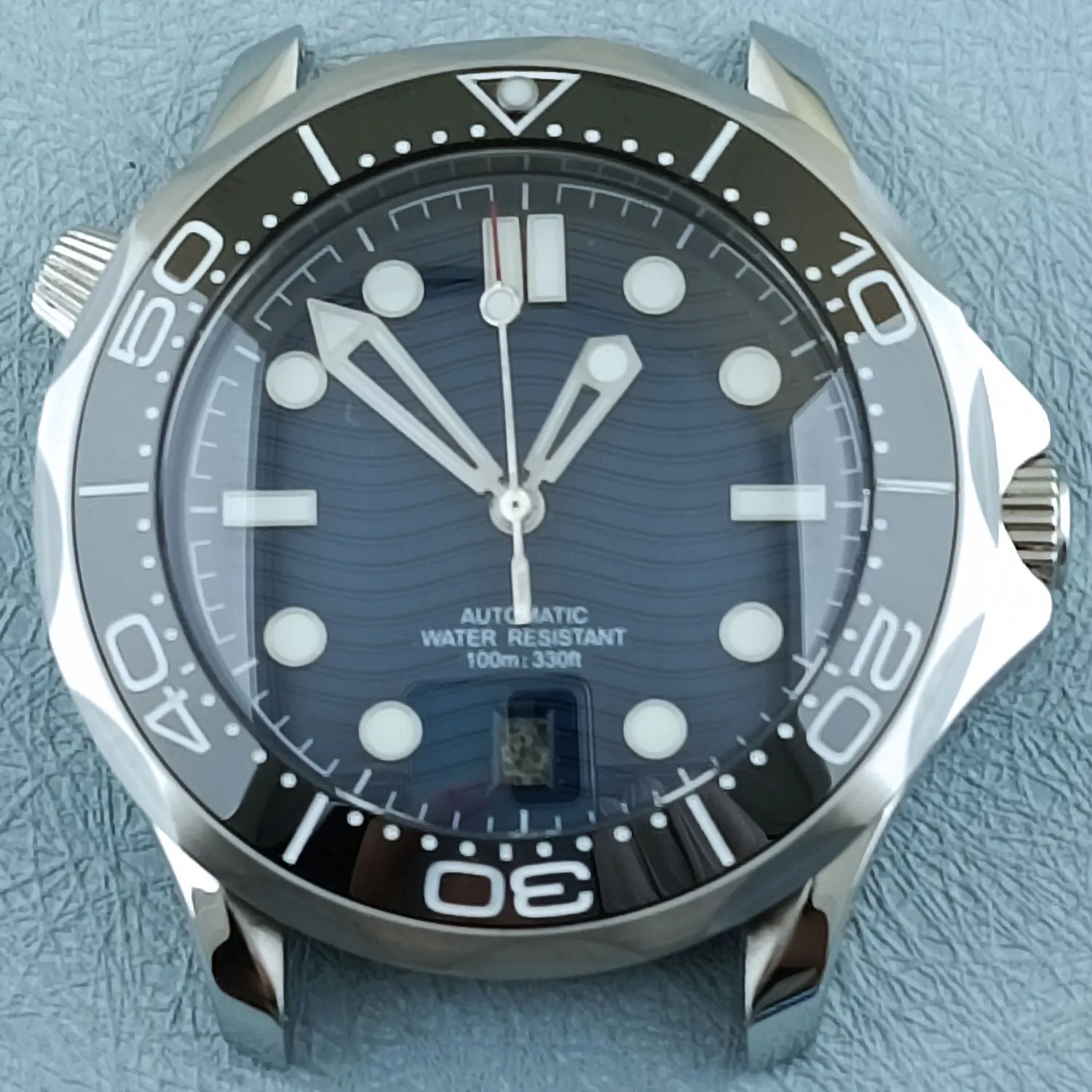 42mm Diving Watch Box Stainless Steel Sapphire Crystal Case for NH35 Automatic Movement Waterproof Transparent Back