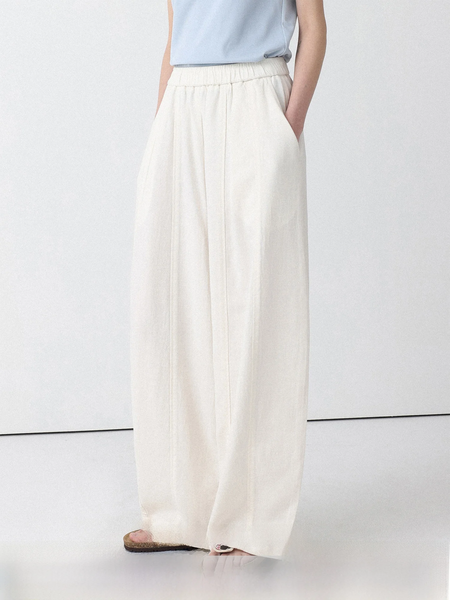 

Low-Calorie Linen Balloon Pants High Waist Wide Leg Casual Trousers Comfortable Loose Fit Spring Summer Ladies