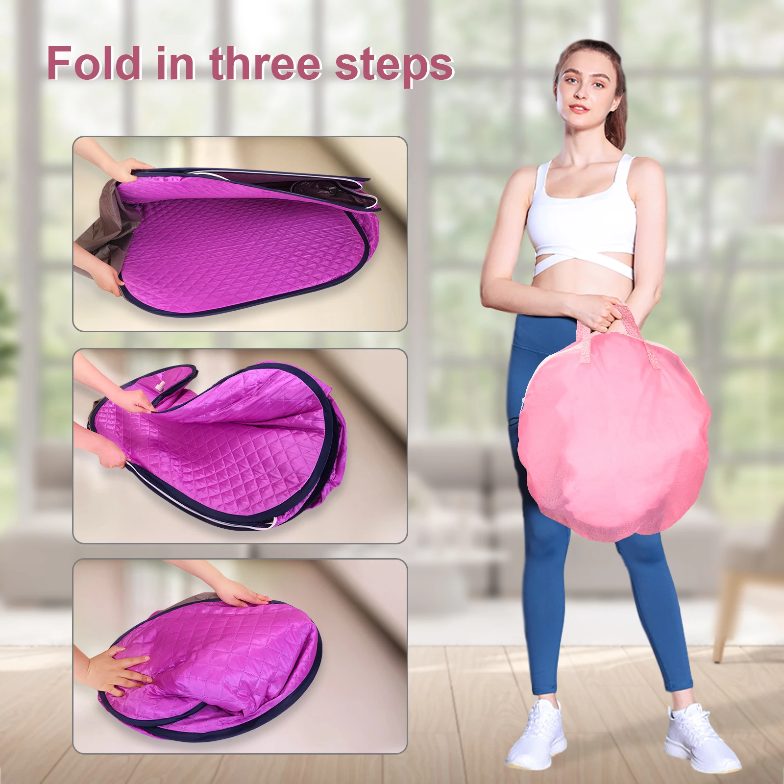 

2L Portable Steam Sauna Tent 600D Lightweight Canvas One-Person Full Body Spa for Home Detox Weight Loss Therapy