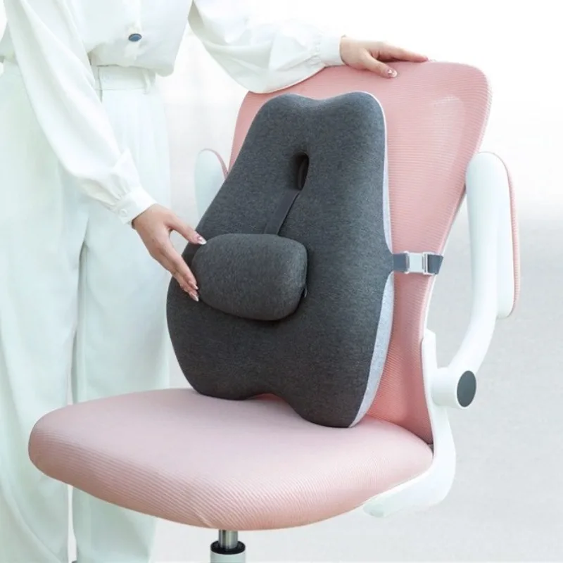 

Soft Backrest Cushion Adjustable Plush Waist Cushions Household Comfortable Lumbar Support Pillow Chair Backrest Accessories