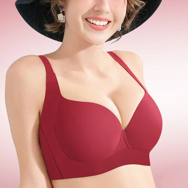 

Push Up Bra for Women Wide Shoulder Straps Suppotive Underwire Female Seamless Plus Size Lingerie 34 36 38 40 42 C D E F G H I