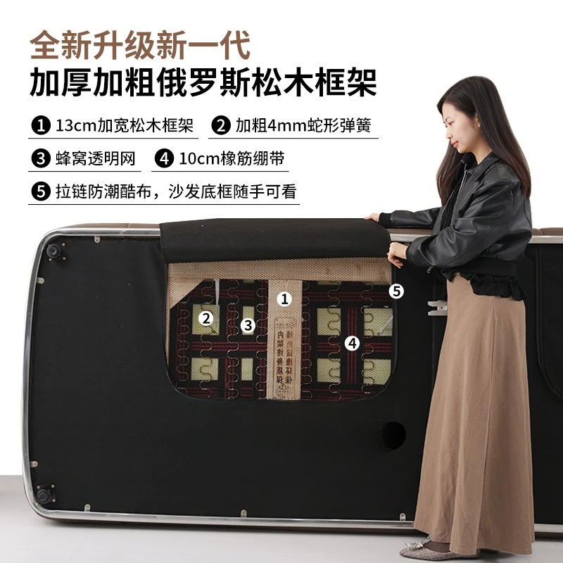 Cuir première couche peau de vache haut de gamme villa noir tout vert canapé en cuir rangée droite combinaison italien minimaliste