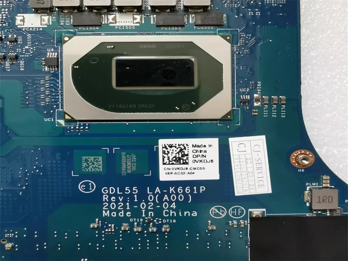Imagem -04 - Laptop Motherpart cn 0vkdj6 Vkdj6 para Dell Inspiron G15 5510 I710870h Rtx3060 6g La-k661p 100 Completo Testado