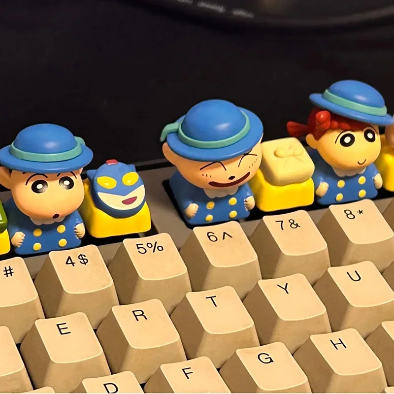 

Crayon Shinchan Blind Box 3D Artisan Keycaps Stress Relief Cute Cartoon Figurine Mechanical Keyboard Accessory Desktop Ornament