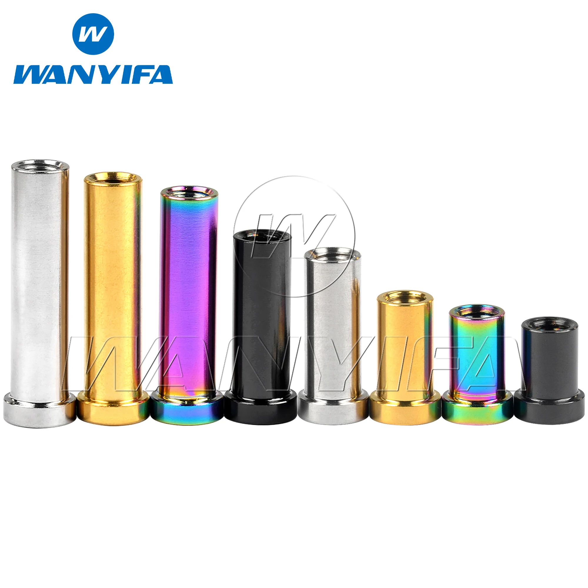 น็อตไทเทเนียมแบบฝัง Wanyifa ขนาด 13 15 17 23 25 31.5 33 35 มม. น็อตยึดเบรคจักรยานสำหรับจักรยานเสือภูเขา/จักรยานถนน น็อตยึด M6