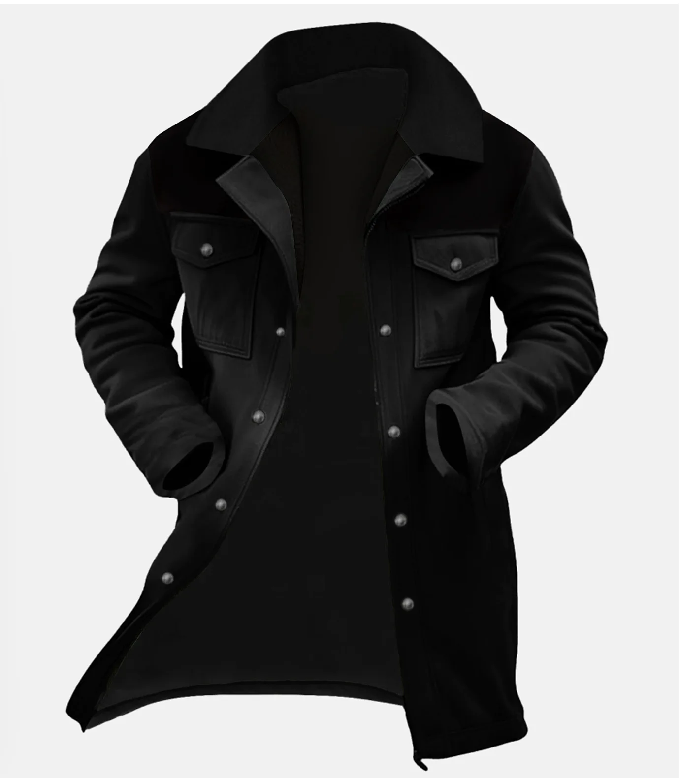 

In Stock European And American 2026 Autumn Winter Men's Cross-Border Color Block Jacket Amazon Multi-Pocket Zipper Coat