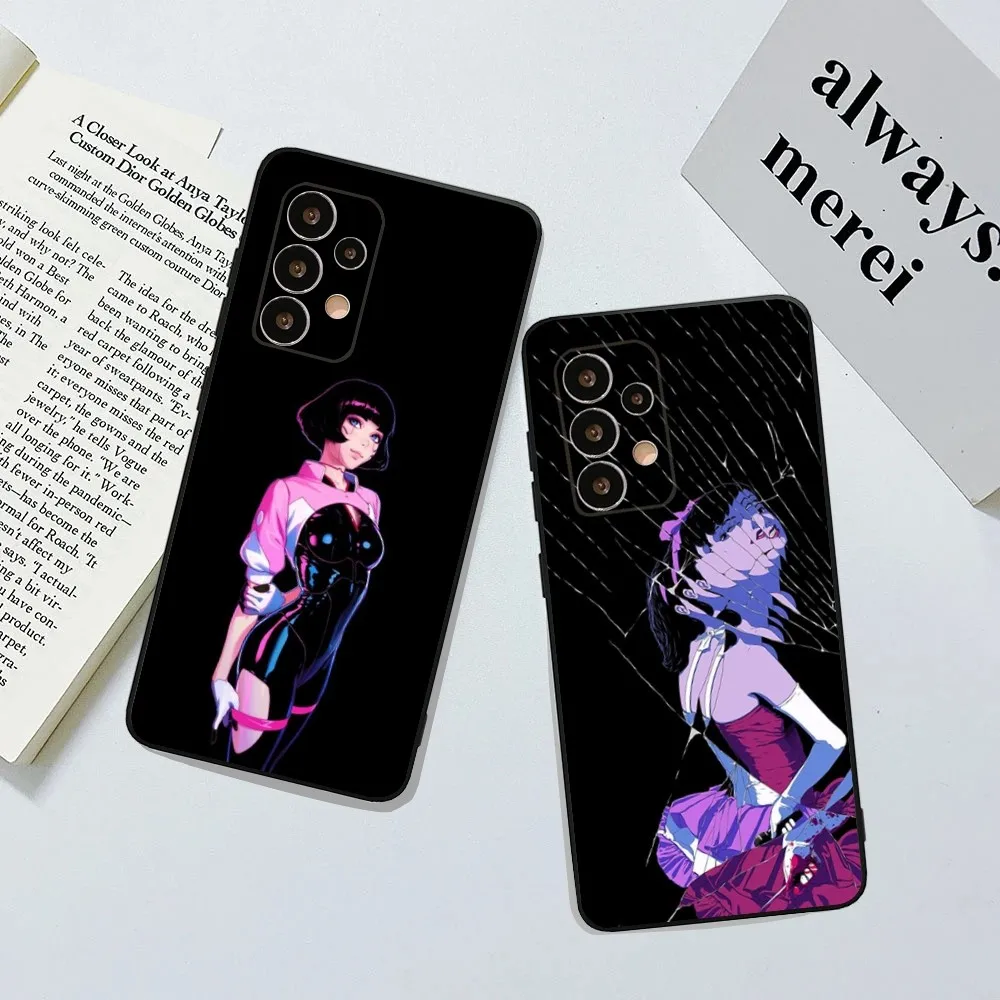 P-Perfect B-Blue Anime Phone Case For Samsung Galaxy A20,A21s,A22,A31,A32,A52,A53,A72,73,A80,A91Soft Black Cover