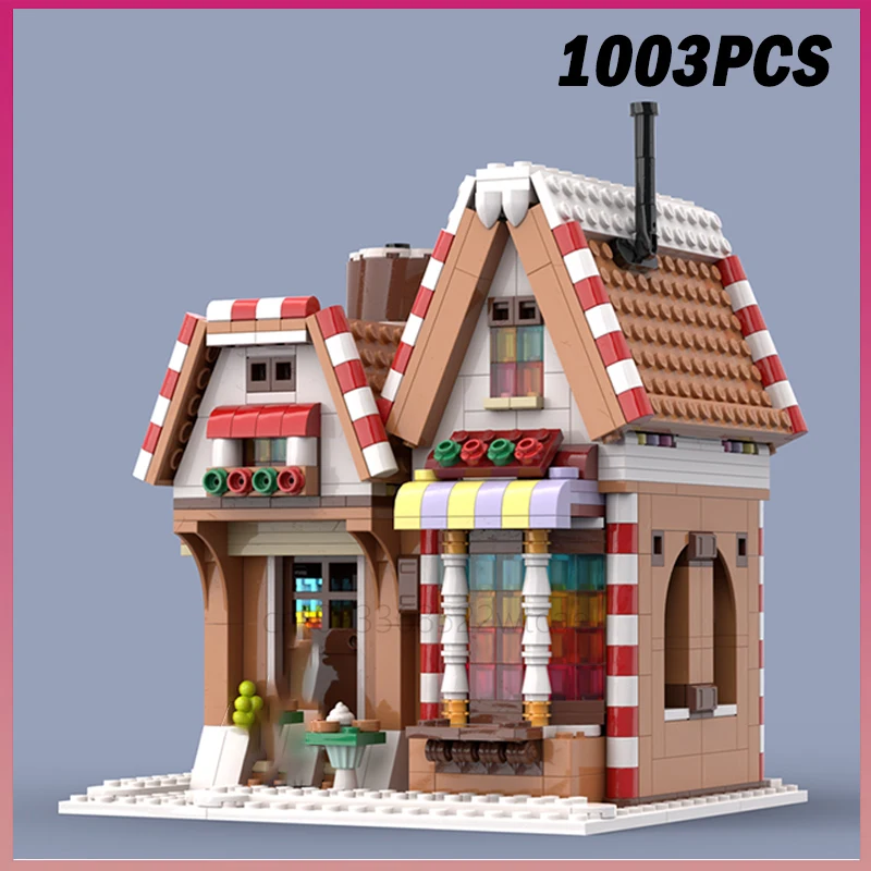 1003 قطعة MOC-241615 عيد الميلاد الزنجبيل منزل نموذج اللبنات الطوب الإبداعي لتقوم بها بنفسك تجميع لعبة الأطفال الصبي هدية عيد الميلاد #1