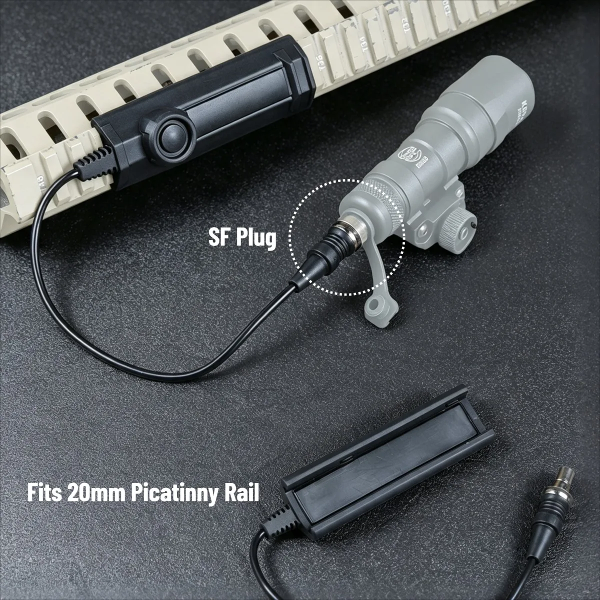 SureFire M300 M600 Series Dual Function Button SF Pressure Switch Fits 20mm Picatinny Rail Outdoor Hunting Lighting Accessories