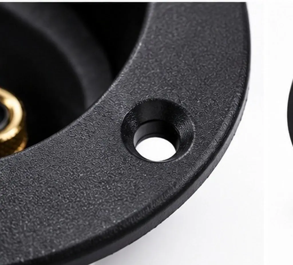 4Pcs Speaker Terminal Cup Spring Loaded Jack Connector 3.1 Inch Round for Subwoofer Enclosure Speaker Wire Connection DIY