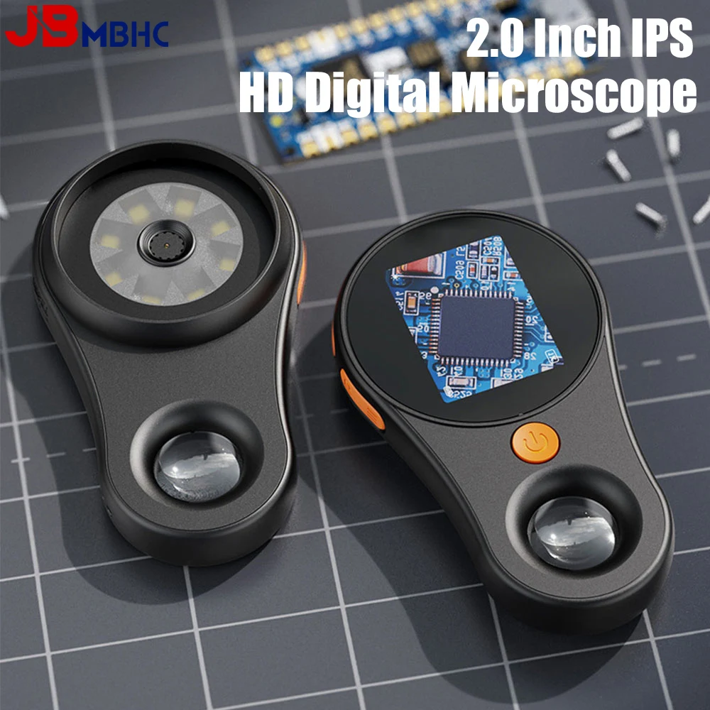 2.0 Inch Digital Microscope Skin Analyzer 1080P 50-500X Mini Microscopio 600mAh Soldering Microscope Electronic Repair Skin Test