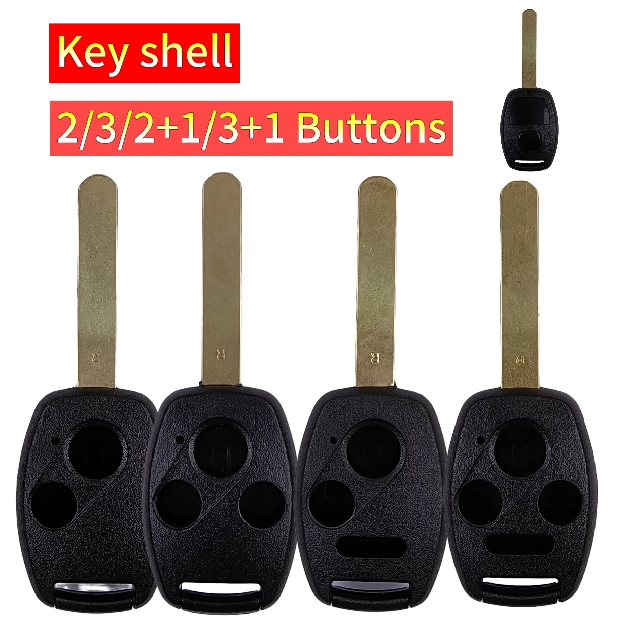 Car Key Case Shell Remote Fob Cover For Honda Accord CRV Pilot Civic Insight Ridgeline 2003 2004 2005 2006 2007 2008 2009