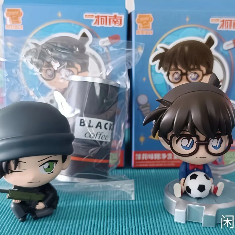 Genuíno detetive conan pendurado bonito exploração caixa cega pingente chaveiro decoração brinquedos periféricos boneca pingente brinquedos presente
